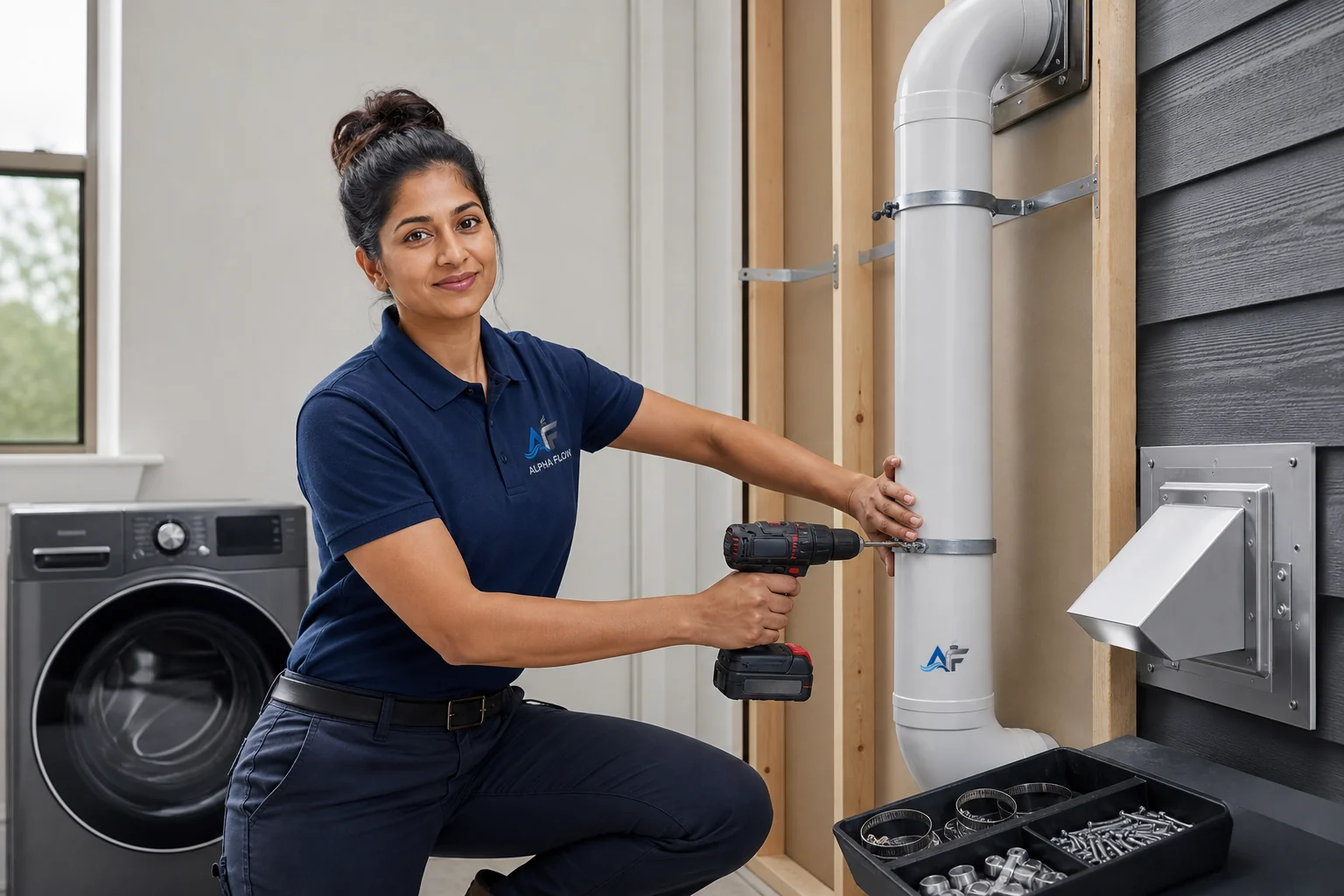 Dryer Vent Installation professional work guide from Alpha Flow