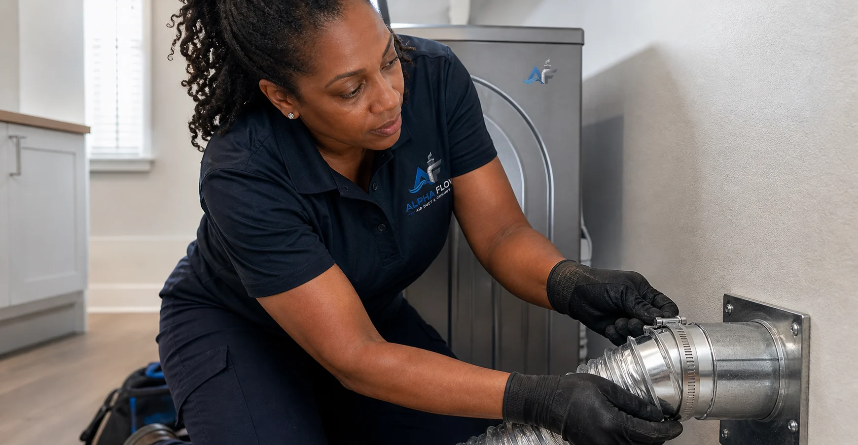 Dryer Vent Repair professional work guide from Alpha Flow