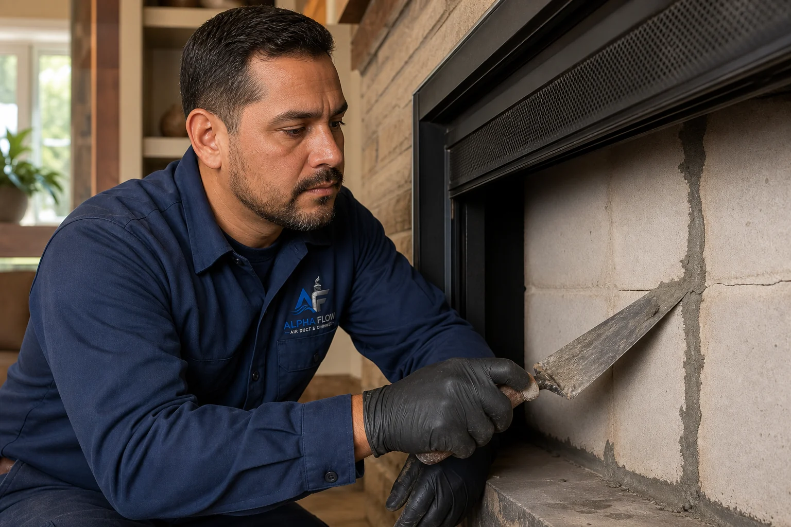 Fireplace Repair professional work guide from Alpha Flow