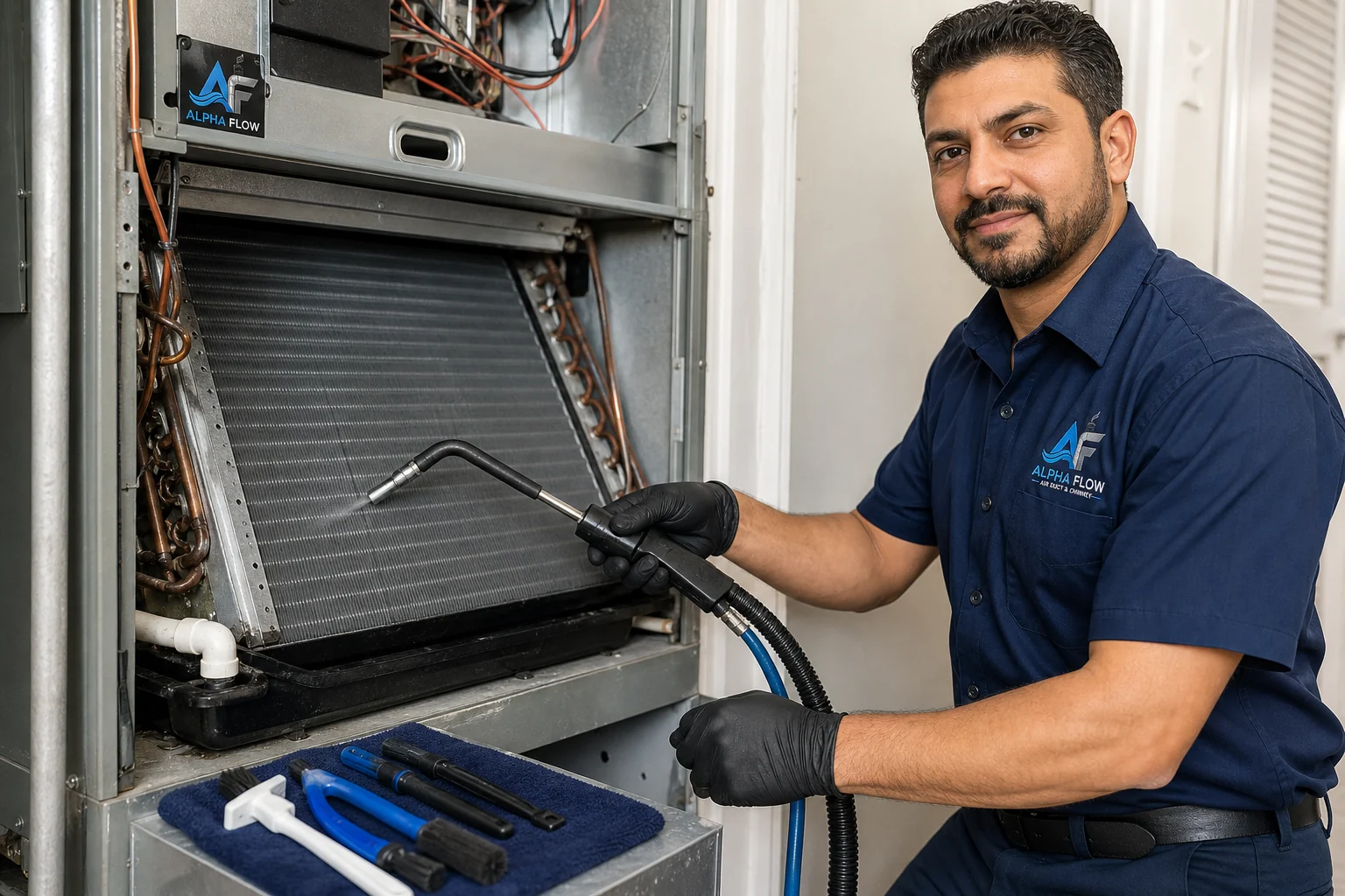 HVAC Coil Cleaning professional work guide from Alpha Flow